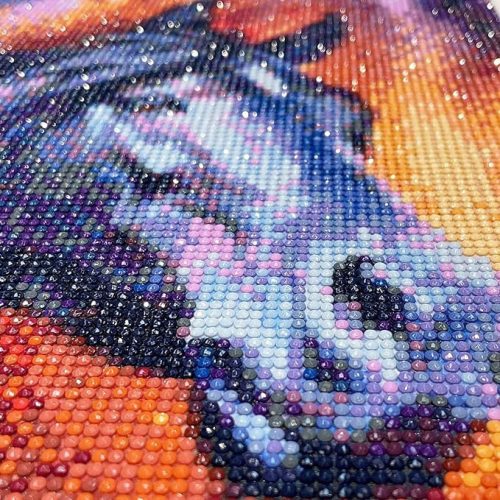 Diamantmalerei mit Pferdemuster 35 x 25 cm
