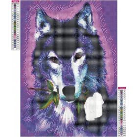 Bshop Diamantmalerei (Lila Wolf)