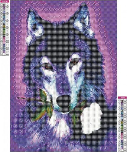 Bshop Diamantmalerei (Lila Wolf)
