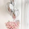 Herzförmige silberne Folienballons (30 Stück)