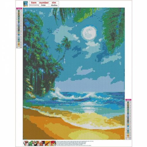 Bshop Diamantmalerei Strand 40 x 50 cm