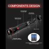 Fulighture Tragbare kleine Taschenlampe mit 12 Batterien 4 Stk