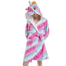 YisiNP Star Unicorn Bademantel M (Lila-Blau)