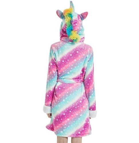 YisiNP Star Unicorn Bademantel M (Lila-Blau)