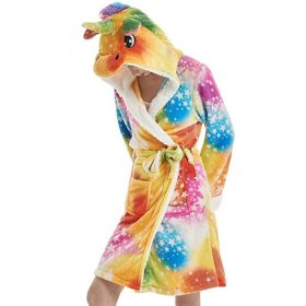 YisiNP Star Unicorn Bademantel M (Regenbogen)