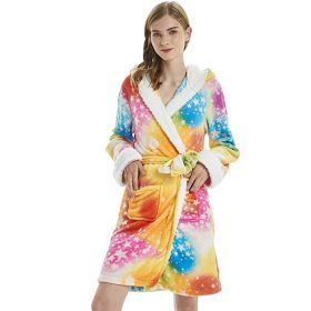 YisiNP Star Unicorn Bademantel M (Regenbogen)