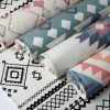 Lomohoo Wandteppich mit Aztekenmuster (Weiß-Schwarz)