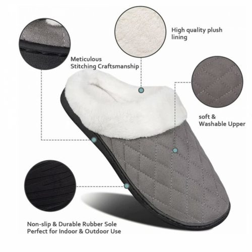 Ultraideas Memory Foam Winter Mamus Größe 42-43 (Grau)