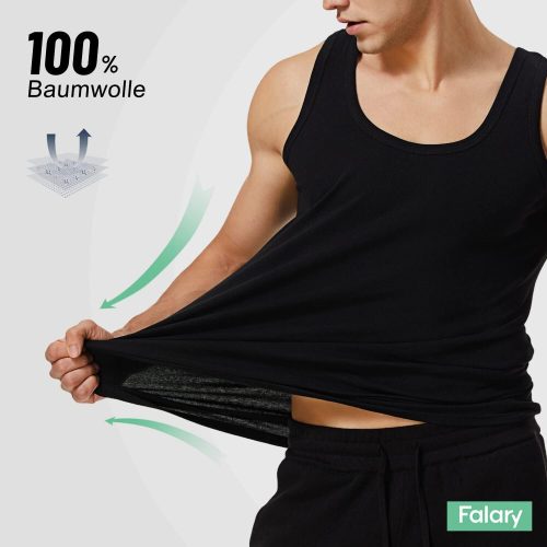 Falary Herren-Trikots aus 100 % Baumwolle, Größe S, 5Stück (schwarz, weiß, grau)