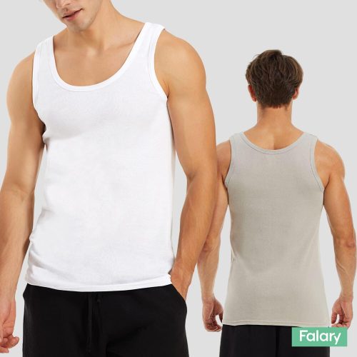 Falary Herren-Trikots aus 100 % Baumwolle, Größe S, 5Stück (schwarz, weiß, grau)