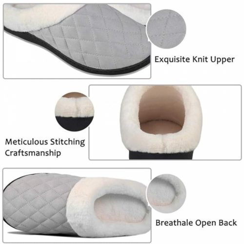Ultraideas Memory Foam Winter Mamus Größe 42-43 (Hellgrau)