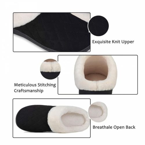 Ultraideas Memory Foam Winter Mamus Muster Größe 42-43 (Schwarz)
