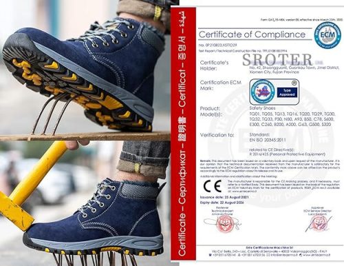 SROTER Stahlkappenstiefel 39 (blau)
