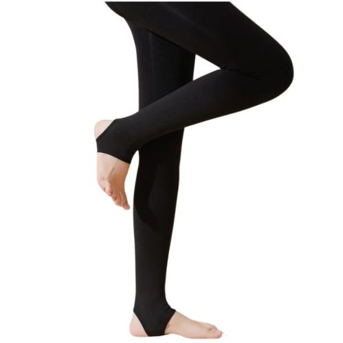 Yulaixuan gefütterte fußlose Thermo-Strumpfhose S/M (Schwarz)