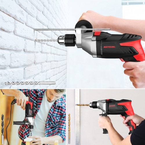 Meterk Schlagbohrmaschinen-Set 950W, mit 12 Köpfen