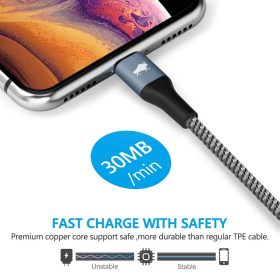 Amoner iPhone Schnellladekabel 1, 8m