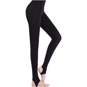 Yulaixuan Fußlose Strümpfe 2 Stück (Beige-Schwarz)