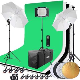   Hakutatz Professionelles Studiobeleuchtungsset mit Hintergrundsystem und Tragetasche