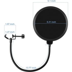 Mikrofon-Pop-Filter für Blue Yeti und andere Mikrofone,