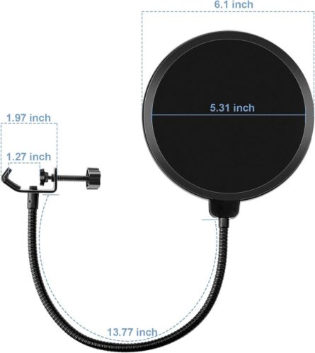 Mikrofon-Pop-Filter für Blue Yeti und andere Mikrofone,