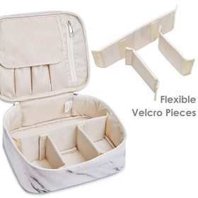 Narwey große Kosmetiktasche für die Reise (Marmor)