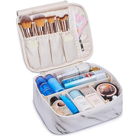 Narwey große Kosmetiktasche für die Reise (Marmor)