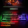 WisFox LED Gamer Billentyűzet –  USB PC-hez és Laptophoz