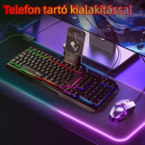 WisFox LED Gamer Billentyűzet –  USB PC-hez és Laptophoz
