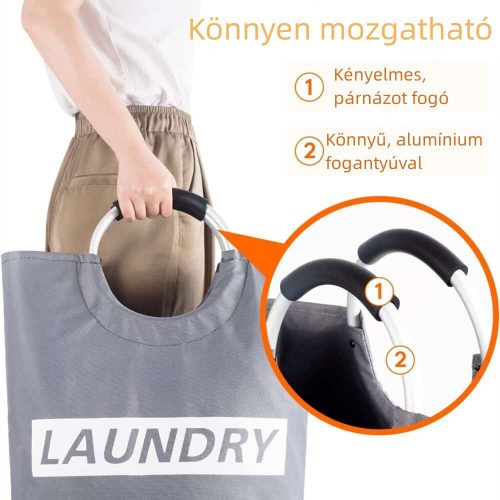 Lifewit Wäschekorb Schwarz 115 L
