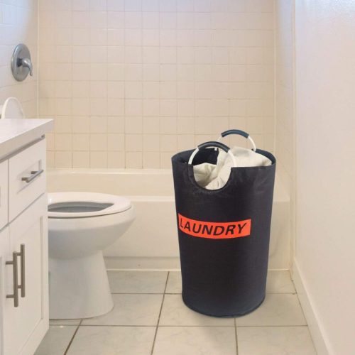 Lifewit Wäschekorb Schwarz 115 L