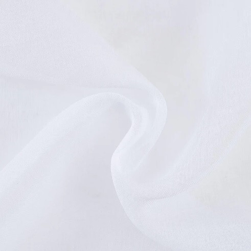 Topfinel-Vorhang halbtransparent, 300 x 240 cm, 2Stück (weiß)