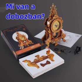 CubicFun 3D-Puzzle-Desktop-Pendeluhr mit Schnitzerei