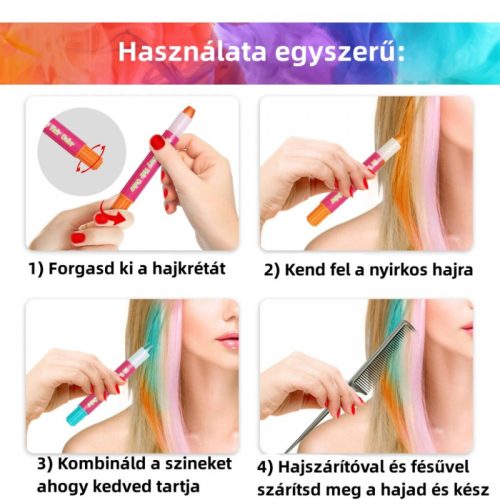 BDream Haarfärbestift-Set mit 12 Farben, mit Wasser ausspülbar