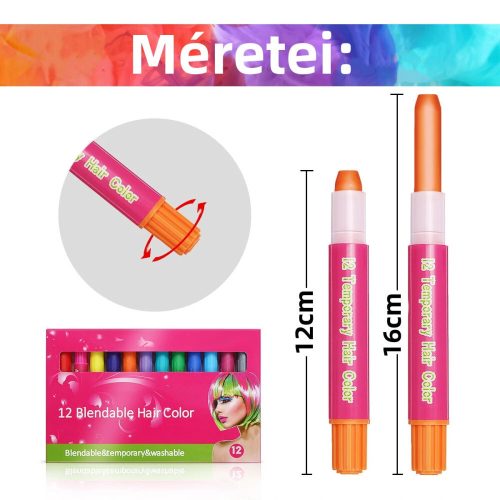 BDream Haarfärbestift-Set mit 12 Farben, mit Wasser ausspülbar