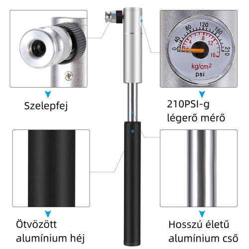 Gifort Mini Multifunktionsrad- und Reifenpumpe