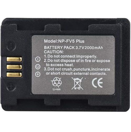 Andoer NP-FV5 Plus wiederaufladbarer Kamera-Akku 2000 mAh