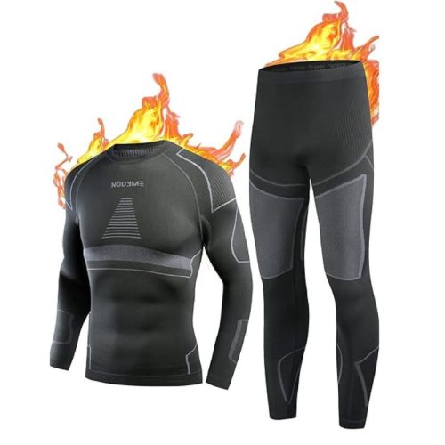 NOOYME Thermo-Unterteil und -Oberteil für Kinder - Schwarz (140-145 cm)