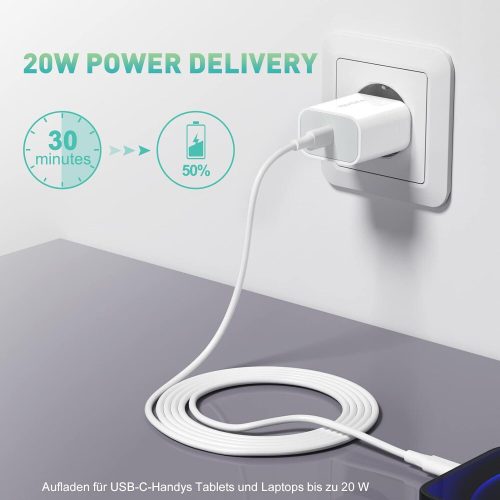 Amoner USB-C 20W Netzwerk-Schnellladeadapter (weiß)