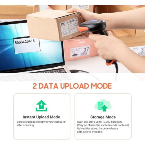 Tera 1500C 1D CCD USB-Hand-Barcodescanner mit Kabel – Schnelles und genaues Scannen vom Bildschirm