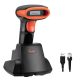 Tera D6100 Drahtloser Barcode-Scanner 2, 4GHz, 1D/2D-QR-Code-Scanner mit Ladestation