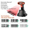 Tera D6100 Drahtloser Barcode-Scanner 2, 4GHz, 1D/2D-QR-Code-Scanner mit Ladestation