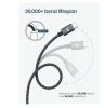 Rampow Typ-C geflochtenes Datenkabel 2m (grau)