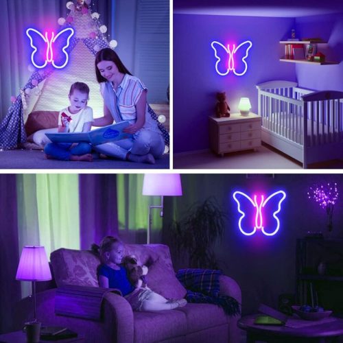 Wanxing schmetterlingsförmige LED-Neonbeleuchtung, 23 x 19 cm