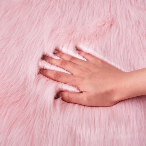 Topspitgo Kunstpelzteppich 60x90cm (Pink)