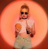 LED-Projektor mit Sonnenuntergangsprojektion (rot)