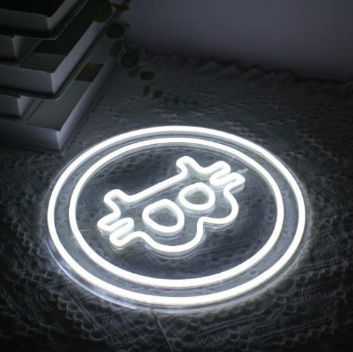 Wanxing Einzigartige Bitcoin-LED-Neonbeleuchtung 32 cm x 32 cm