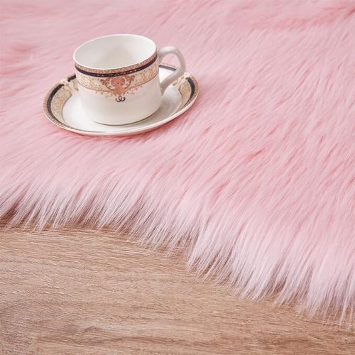 Topspitgo Kunstpelzteppich 70x135cm (Pink)