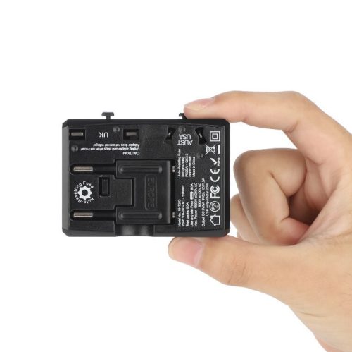 Globaler Universal-Reise-USB-Ladeadapter mit 2 Anschlüssen