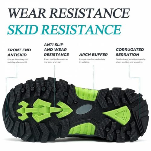 ASHION Wanderschuhe für Kinder Größe 34 (Grün)