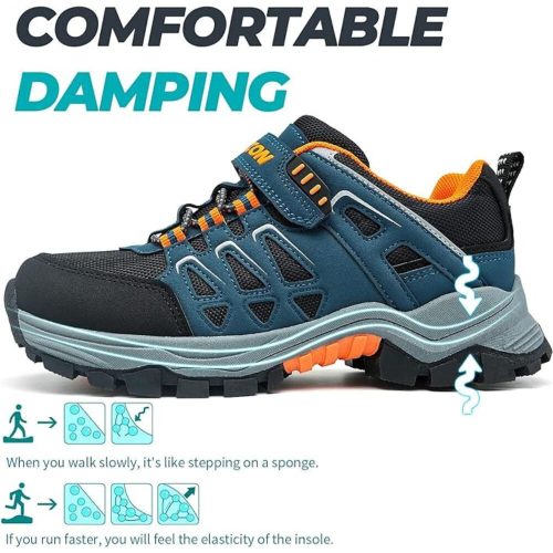 ASHION Wanderschuhe für Kinder Größe 34 (blau-orange)